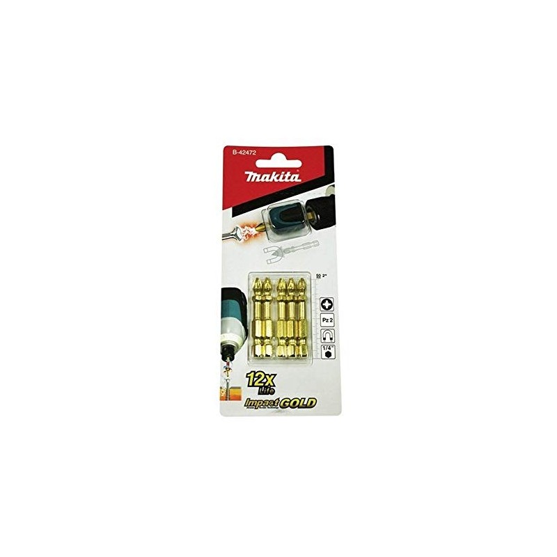 Makita B-42472 Mag Boost Impact Driver Bit Set, Multi-Colour (Set