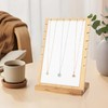 Pinkgarden Bamboo Necklace Display Stand - Chain Jewelry Rack Organizer,