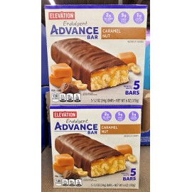 Elevation Endulgent Advance Bar Caramel Nut 6oz 170g (2 Boxes)