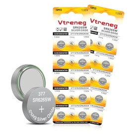 Vtreneg 20 Pack 377 376 SR626sw Watch Battery LR626 377A 626 AG4 1.55V Silver Oxide Button Cell Batteries
