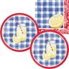 Lemonade Paisley and Plaid Picnic Party Tableware Supplies | Bundle