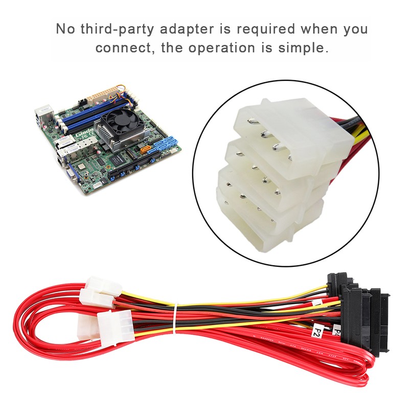 Mini SAS 36P SFF8087 To 4 SFF 8482 29P SAS