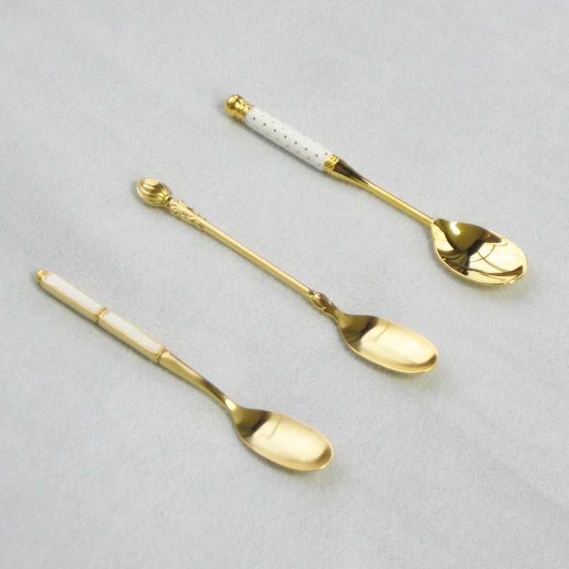 Nagao Brass Coffee Spoon Gold 5" Silphy Made in Japan