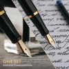 Wordsworth & Black Fountain Pen Set,18K Gilded Medium and Extra