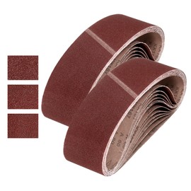 HARFINGTON 3 x 24 Inch Sanding Belts, 24 Pcs 40/60/80 Grits Aluminum Oxide Abrasive Belt Sander File Belt for Woodworking, Metal Polishing, Knife Sharpener