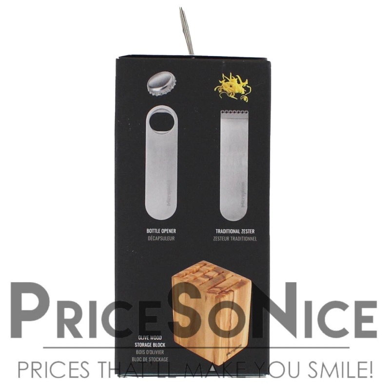 Microplane Bar Tools 6 Piece Cocktail Set, Olivewood, MSRP $110