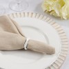 Saro Lifestyle Twisted Resin Napkin Ring (Set of 4), White,