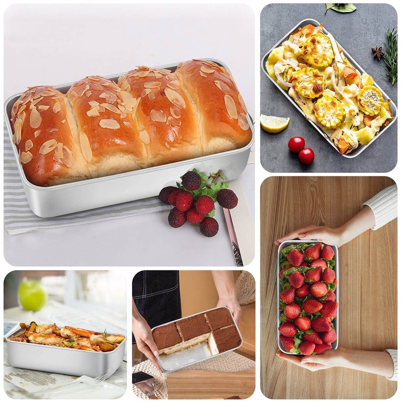 LIANYU 4 Pack Loaf Pans for Baking Bread, 9x5 Inch