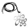 925 M Silver Pendant Law Open Lace Flowers [797]
