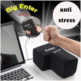 USB cushion, large enter key table cushion, anti-stress, nap pillow for office, home and business travel, computer use