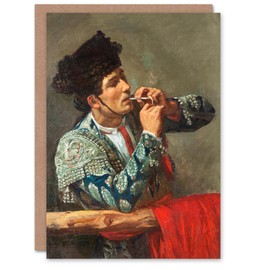 Artery8 Mary Cassatt Art Card After the Bullfight Bullfighter Smoking