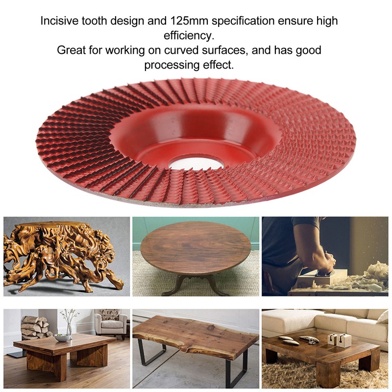 Wood Carving Disc Shaping Wheel 125mm Tungsten Carbide Accessory for