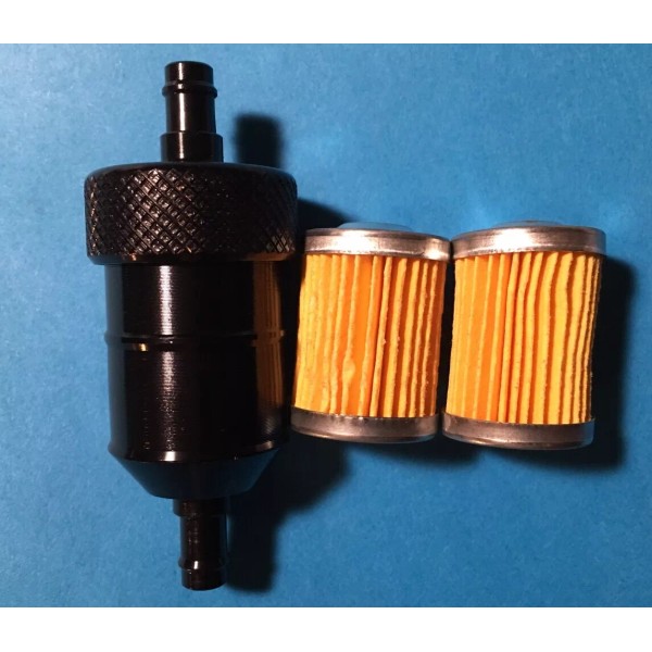 Unbranded 1/4" BLACK ANODIZED UNIVERSAL ALUMINUM FUEL FILTER KIT
