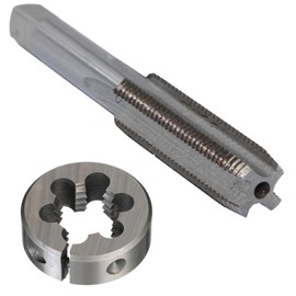 Drill America 3/4"-16 UNF Tap and Die Kit, HSS Plug Tap and 1-1/2" OD HSS Round Die, POUT Series