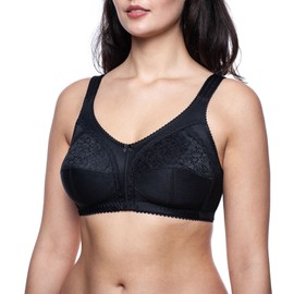 frugue Women's Post Surgery Post Op Mastectomy Bra Black UK 40 D
