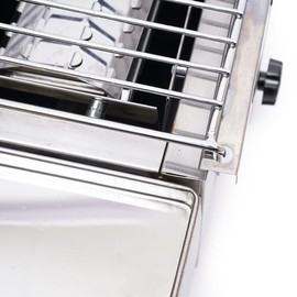 WUSILILU SC-J33 LPG Gas Commercial 3 Burner Grill, 2800Pa Outdoor 430 Steel Iron BBQ Infrared Cooker Smokeless Gas LPG Grill Tabletop Cooker for Backyard, Garden, Courtyard, Terrace, Balcony