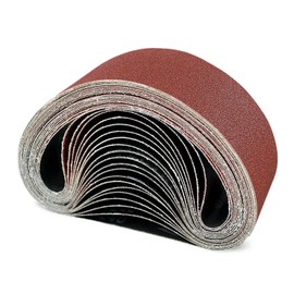 KonaFlex Sanding Belts 20 Pack 3x21 Inch Belt Sander Paper Aluminum Oxide with 60/80/120/150/240 Grits for Woodworking, Paint Sanding, Metalworking, Rust Removal