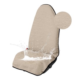 Car Seat Cover Towel, for Gym, Workout, Running, Swimming, Beach and Hiking, Universal Fit Non-Slip Waterproof Sweat Towel Bucket Seat Covers for Drivers Cars SUV Trucks (Beige, 1PCS)
