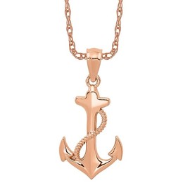 IceCarats 14K Solid Rose Pink Gold Anchor Mariner Necklace Nautical Charm Pendant Only