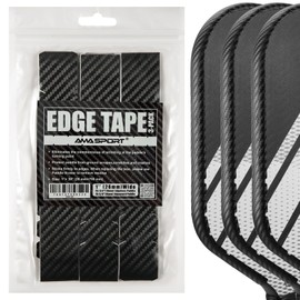 PICKLETECH Pickleball Paddle Protection Tape - 3K PU Interwoven Texture - Paddle Head Edge Guard - Racket Edge Protection Tape -Fit Perfectly Curved Edge -No Wrinkling