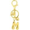 UniCrena Gold Initial Letter Keychain for Women - Cute Bubble