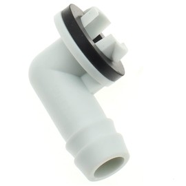 HAJXZH 2 Pcs AC Drain Hose Connector Elbow Fitting 3/5 inch (15mm) Air Conditioning Split Condensate Draining Adapter Part with Rubber Ring