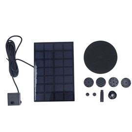Solar Fountain Multifunctional Solar Powered Floating Fountain for Birdbath Pond Pool Fish Tank 7V 2.5W