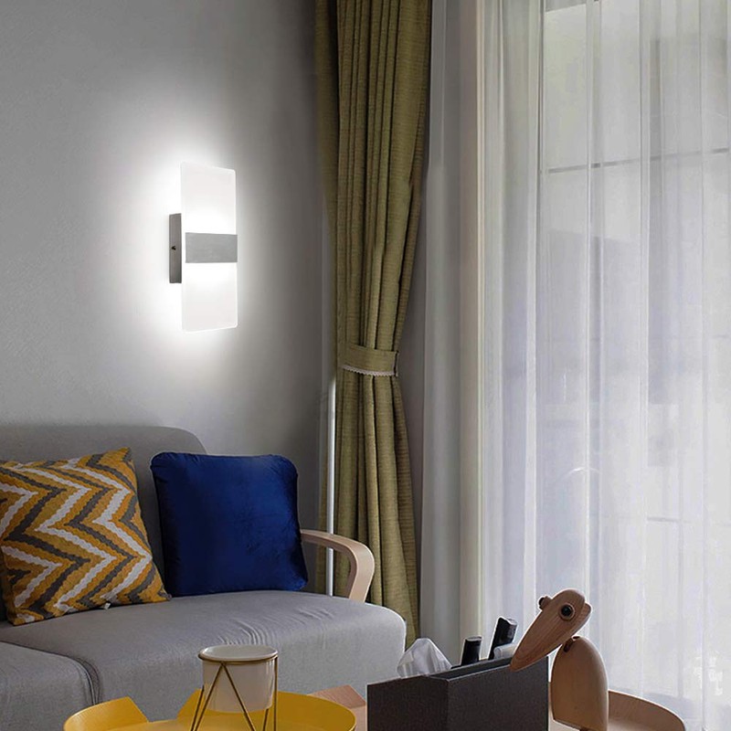 Lightess Modern Wall Sconce Dimmable 12W, Up Down Wall Lights