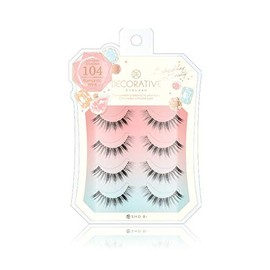 Decorative Eyelash Decorative Eyelash for False Eyelashes Top Eyelashes No.104 Romantic Wink 4 Pairs (x1)