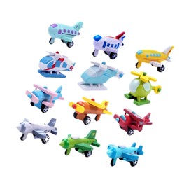 Perfeclan 12 Pieces Wooden Model Airplane Airplane Kits Party Favors for Kids Educational Toy Handicraft Plane Gift Airplane Model Toy