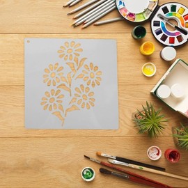 EXCEART Moldes De Flores Plantillas De Dibujo Para Pintura DIY De 16 Uds Plantilla Reutilizable De Planta De Flores Para Pintar En Pared Tela Letrero De Pizarra Plantilla Floral
