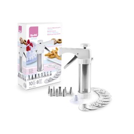 ibili 769500 Cookie Gun Set, White/Silver,12 x 25 x 12 cm
