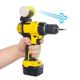 Jokari Dust Blaster™ 360° Dust Blower Attachment for Power Tools - Rechargeable USB-C, LED Work Light, Emergency Light, Cordless Dust Control for Workshop