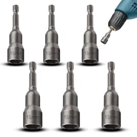TXXATX Hexagonal Sockets 13 mm Magnetic Hex Bit Set Socket Adapter 1/4 Inch Socket Adapter Set Socket Wrench Insert for Cordless Screwdriver Socket Wrench