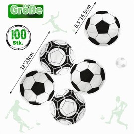 Pack of 100 Football Napkins, Football Pattern Birthday Party Napkins, Disposable Paper Napkins for Boys and Kids, Birthday, Baby Shower, Game Day