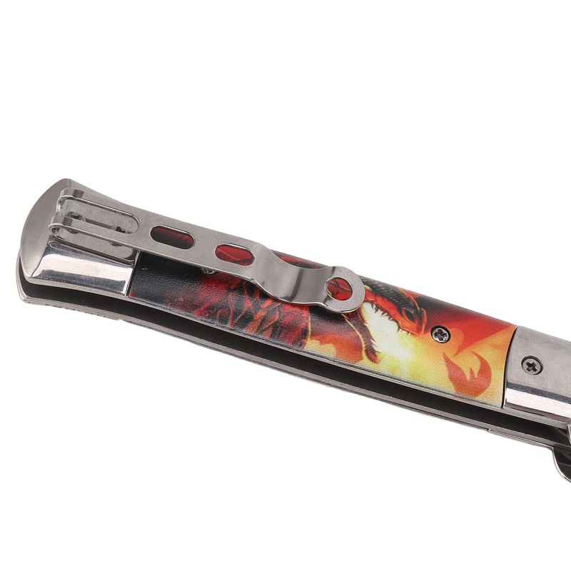 Hairdressing Spring Comb Stainless Steel Folding Portable Switchblade Comb for