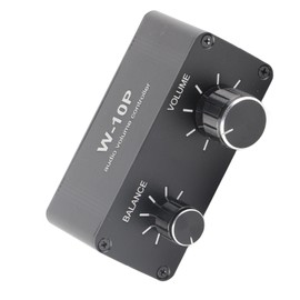 Stereo Audio Volume Controller, Lossless Switch Box with Small Size for DVDs, CDs, TVs, Computers, Tablets, MP3s, Cell Phones, and More