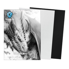 Snow White Dual Matte Card Sleeves, Katomula Card Sleeves for MTG, Standard Card Sleeve for PKM, Flesh & Blood