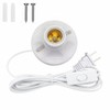  Light Bulb Socket with Cord,E26/ E27 Lamp Base Desktop