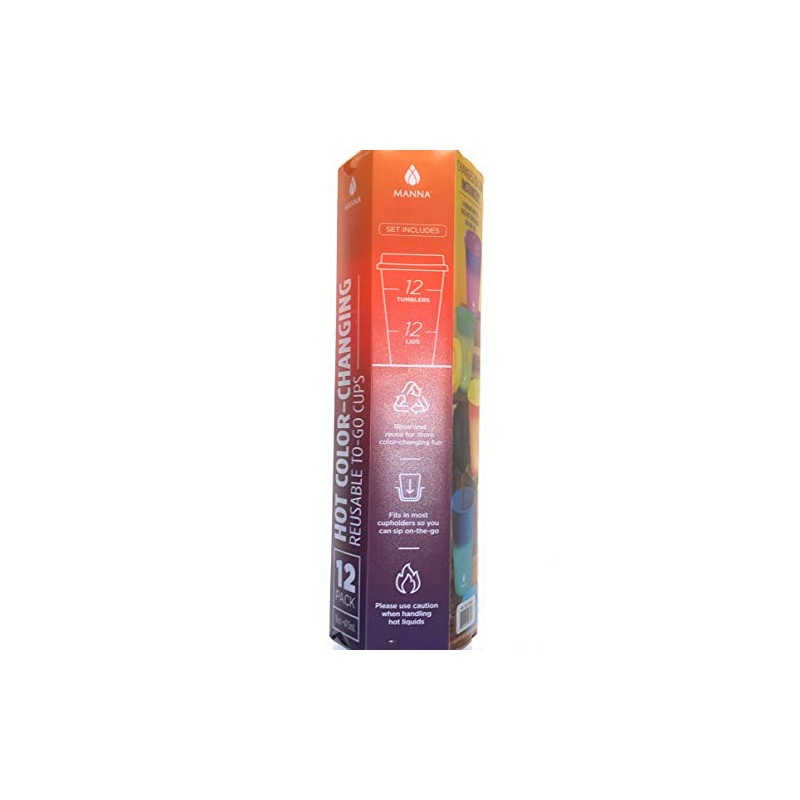 Manna 16oz Color Changing Reusable Cup Set for Hot Liquids