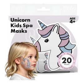 Set De 20 Mascarillas Faciales De Unicornio Para Niños, Orgá