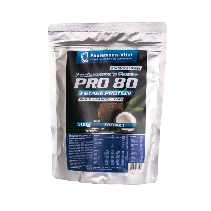 Pro 80 Paulemann-Vital 500 g Coconut Whey Casein Egg