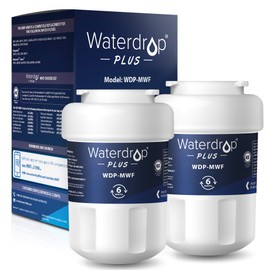 Waterdrop MWF Refrigerator Water Filter, NSF 401&53&42 Certified, Replacement for GE Smart Water MWF, MWFINT, MWFP, MWFA, GWF, HDX FMG-1, GSE25GSHECSS, WFC1201, RWF1060, 2 Filters, Package May Vary