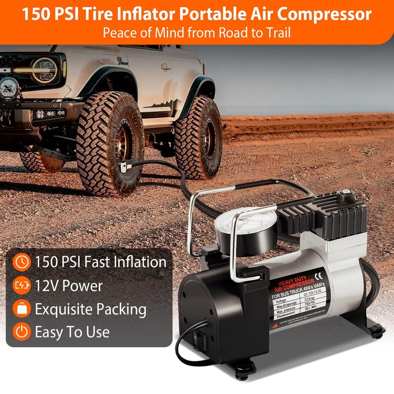 Car Emergency Kit with Air Compressor,Roadside Emergency Car Kit for
