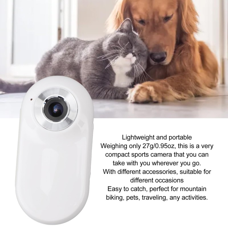 Goshyda Pet Collar Camera HD 1080P 0.96 Inch LCD Display