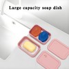 Silicone Enhanced Leakproof Travel Soap Case, Solid Shampoo Bar Holder,Large