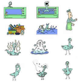 Thryvomniq The Pigeon Needs A Bath Felt Board Story Sets Flannel Board Stories for Preschool Felt Toys Kindergarten Storytelling Learning Activities