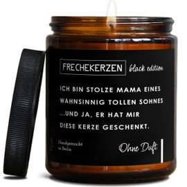 Lustige Duftkerze mit Spruch für Mama | Handgemacht aus Sojawachs | In Geschenkbox | Valentinstag Geburtstagsgeschenk | Geschenkidee Geburtstag Mutter, Beste Mama zum Muttertag |Ohne Duft