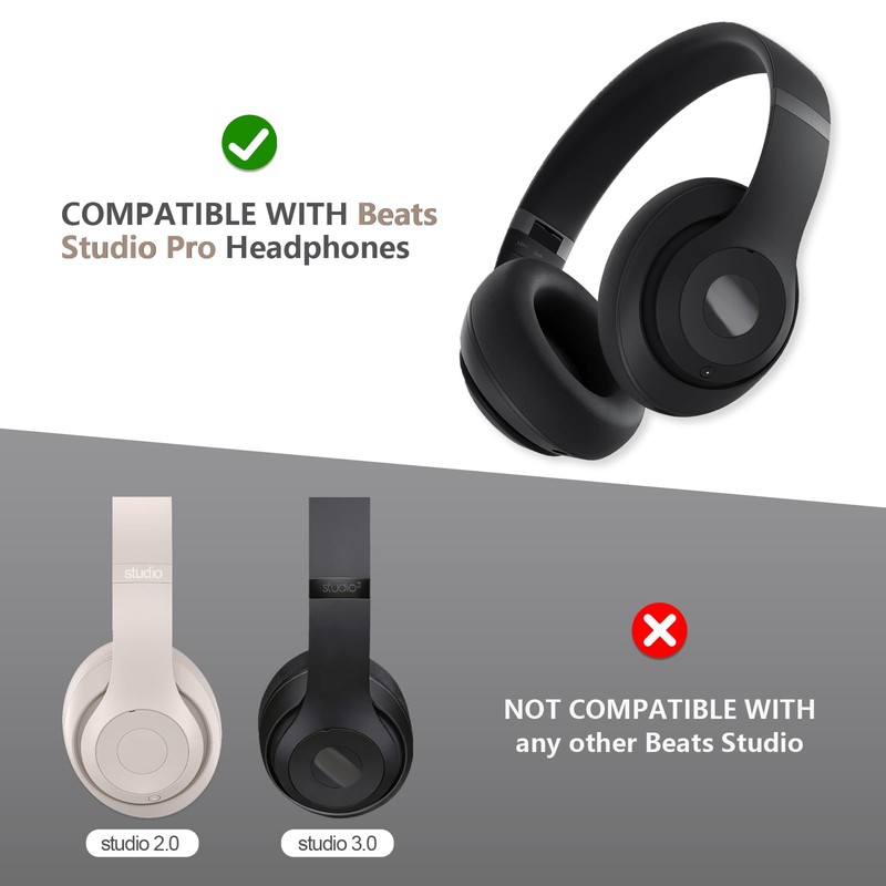 Studio Pro Headphone Ear Pads, Replacement Earpads/Cushions for Beats Studio