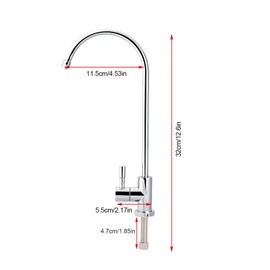 Tyenaza Water Filter Tap Osmosis System Tap Activated Kitchen Sink Tap Single-Handle Chrome Reverse Osmosis Drinking Water Filter 1/4 Inch Zinc Alloy